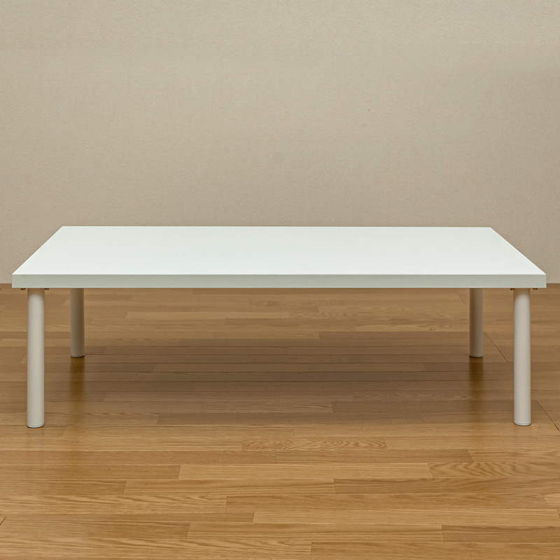 超可爱 【ホワイト】フリーローテーブル 奥行き60cm 120cm幅 - ダイニングテーブル