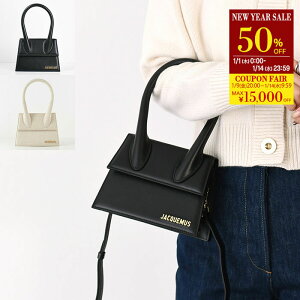 �y50��OFF�{�N�[�|���zJACQUEMUS �W���b�N���X �o�b�O �V�����_�[�o�b�O LE CHIQUITO MOYEN �n���h�o�b�O 213BA002 �`�L�[�g ���f�B�[�X �u���b�N �z���C�g ���S �n���h�o�b�O �~�j�o�b�O �I�P�[�W����