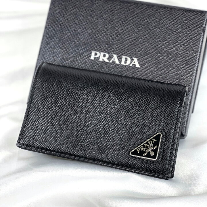 楽天市場 Prada プラダ 名刺入れ カードケース トライアングル ロゴ メンズ Saffiano レザー 三角ロゴ Nero ブラック 黒 2mc122qhhf0002 ギフト プレゼント オススメ セレクトショップfelice