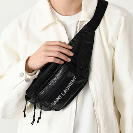SAINT LAURENT サンローラン バッグ ショルダーバッグ ヌックス Nuxx クロスボディバッグ ナイロン 581375 HO21Z メンズ ブラック エンボスロゴ