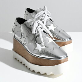 STELLA McCARTNEY ステラ マッカートニー シューズ エリス プラットフォーム 靴 363998W0ZR5 スター 星 メタリック 厚底 レディース シルバー スニーカー レースアップ sstmcp