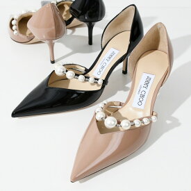 JIMMY CHOO ジミーチュウ パンプス シューズ AURELIE 65 XKM ポインテッドトゥ ヒール レディース エナメル ブラック ピンクベージュ ホワイト パール オケージョン 本革 おすすめ rc0420