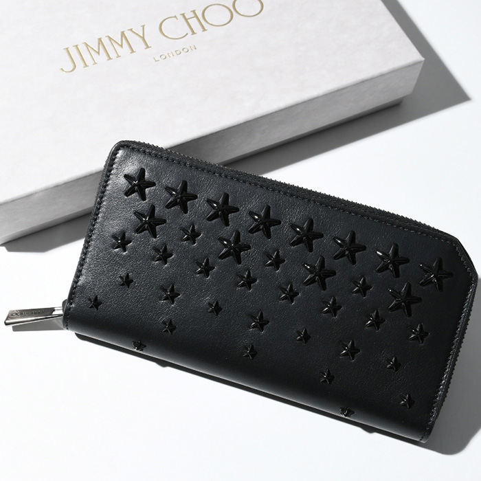 JIMMY CHOO 長財布 黒 箱、袋付き 財布 ファッション小物 レディース ショッピング半額