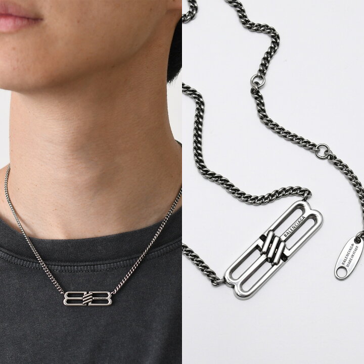 楽天市場】BALENCIAGA バレンシアガ ネックレス アクセサリー BB ICON 