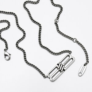 �y5/12�V���ׁzBALENCIAGA �o�����V�A�K �l�b�N���X �A�N�Z�T���[ BB ICON 696223 TZ99I �����Y ���j�Z�b�N�X �V���o�[ �^�J �`�F�[���l�b�N���X �J�j�J������ ���S ����