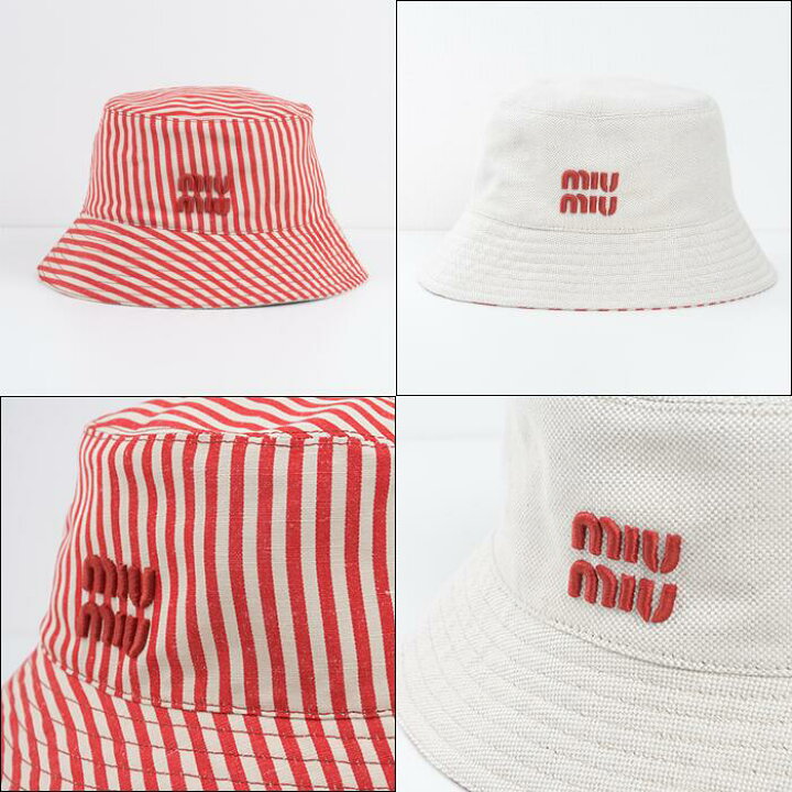 楽天市場】【全品P3倍&最大10,000円OFF】MIU MIU ミュウミュウ 帽子  