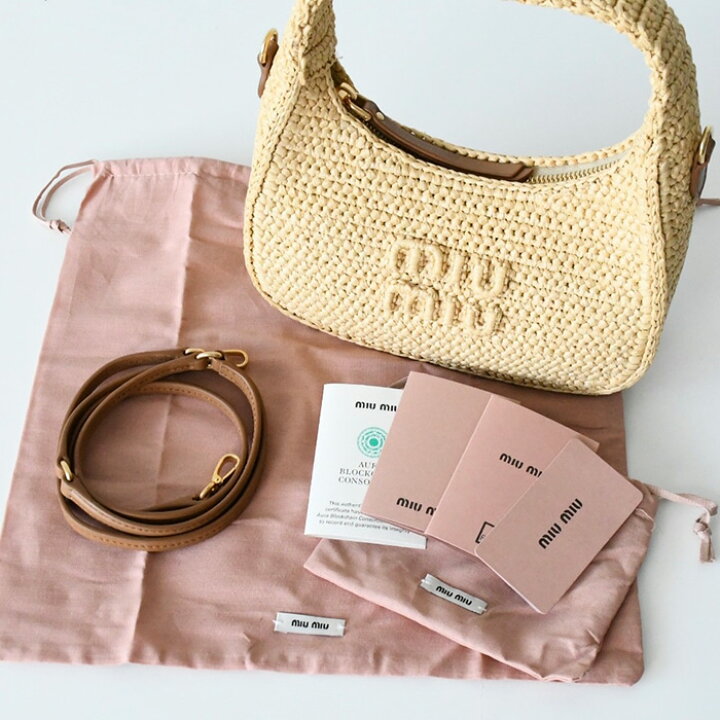楽天市場】MIU MIU ミュウ ミュウ バッグ かごバッグ ハンドバッグ 