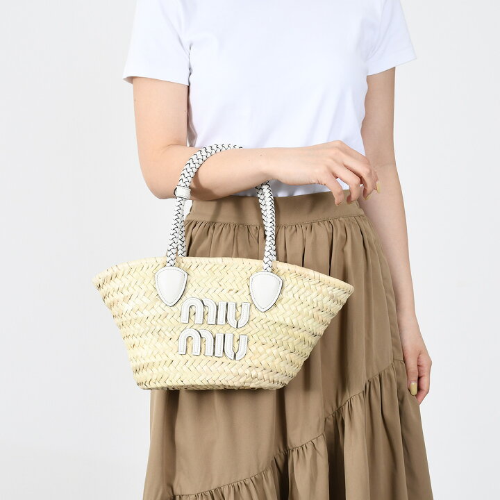 楽天市場】MIU MIU ミュウミュウ かごバッグ ハンドバッグ ショルダー 
