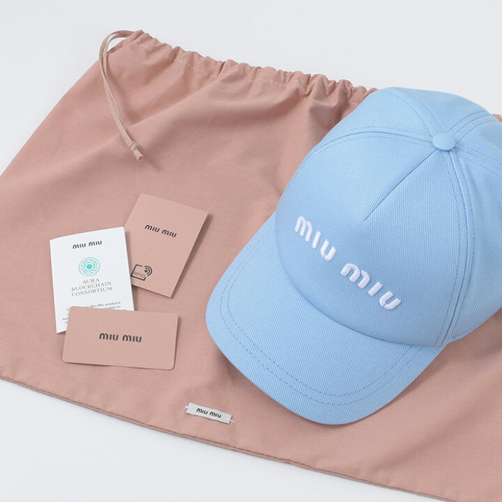 楽天市場】MIU MIU ミュウミュウ キャップ 帽子 ドリル ベースボール  