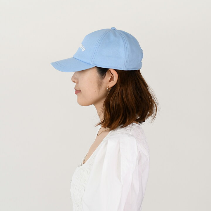 楽天市場】MIU MIU ミュウミュウ キャップ 帽子 ドリル ベースボール 