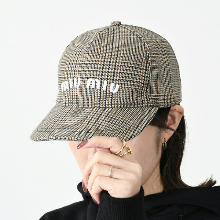 楽天市場】MIU MIU ミュウミュウ キャップ 帽子 5HC179 2F82 