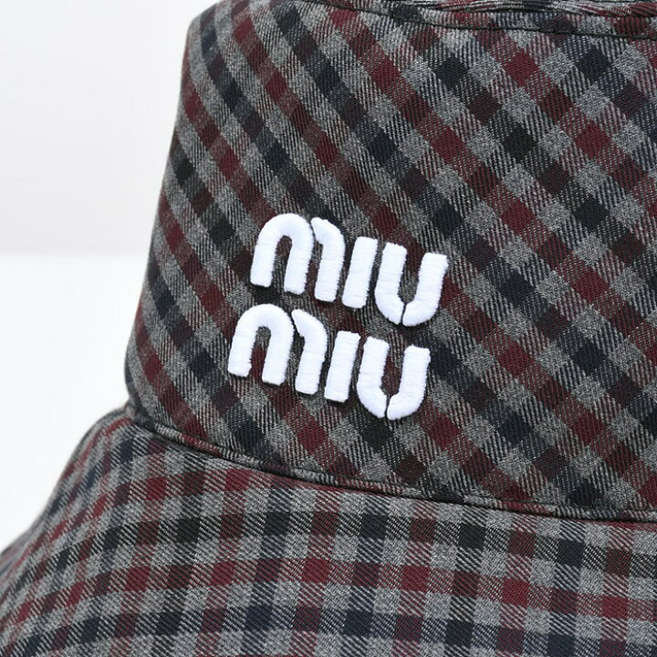 楽天市場】【50%OFFクーポン対象】MIU MIU ミュウミュウ 帽子 ハット 