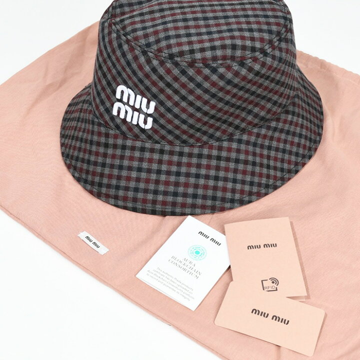 楽天市場】【50%OFFクーポン対象】MIU MIU ミュウミュウ 帽子 ハット 
