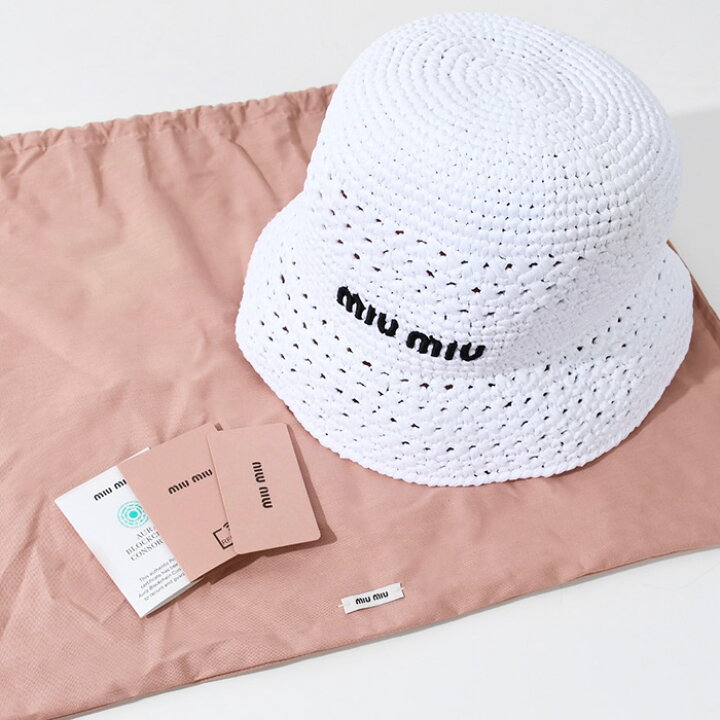 楽天市場】【最大10,000円OFF】MIU MIU ミュウミュウ ハット 帽子 