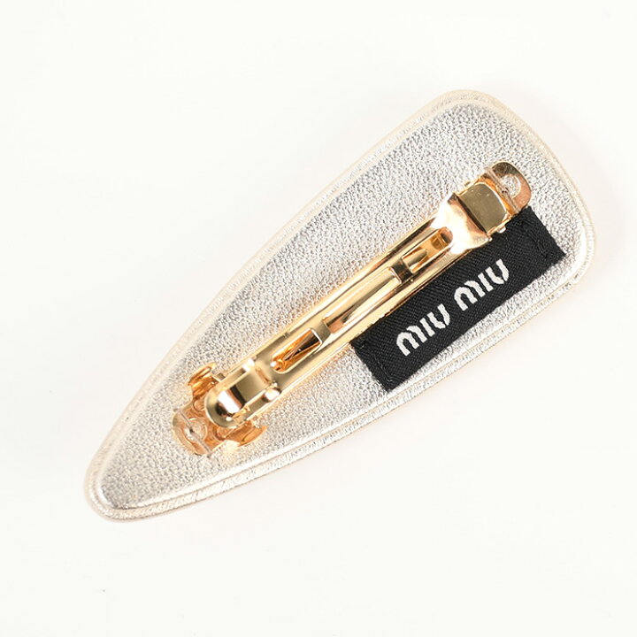 楽天市場】MIU MIU ミュウミュウ ヘアアクセサリー ナッパレザー ヘア 