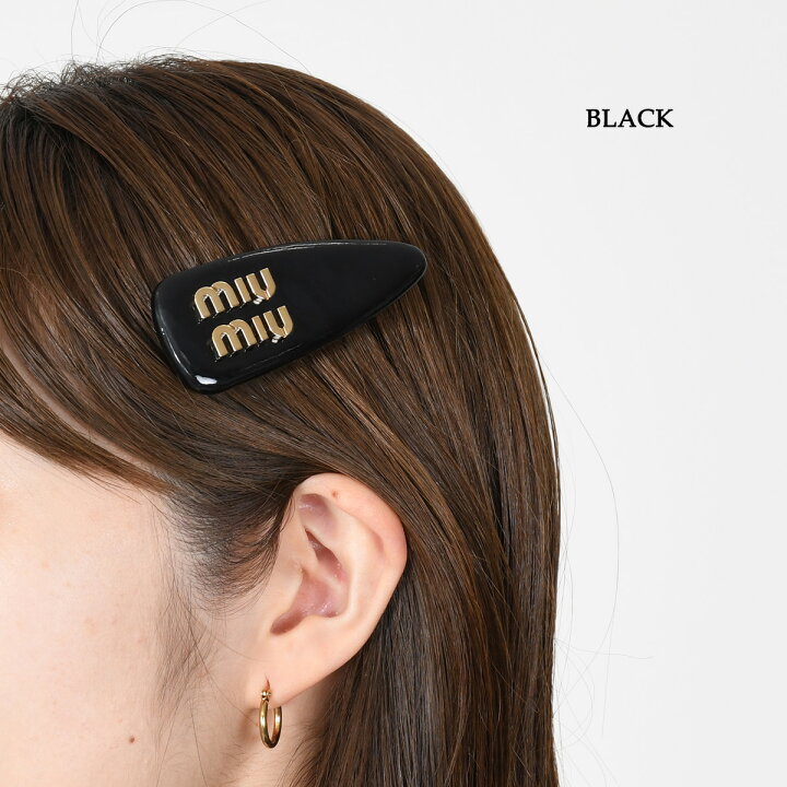 楽天市場】MIU MIU ミュウミュウ ヘアアクセサリー パテントレザー 
