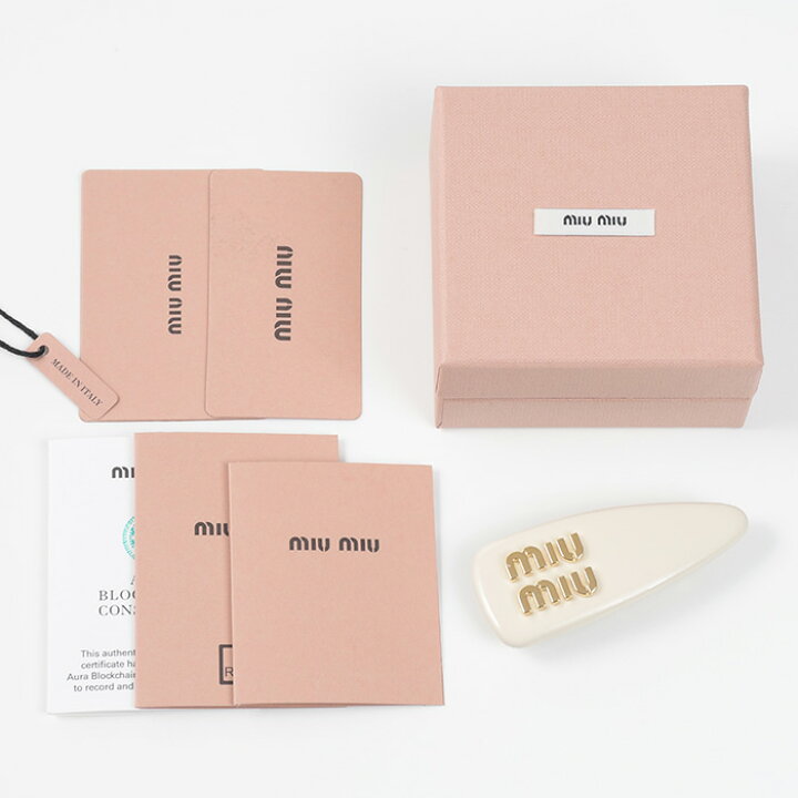 楽天市場】MIU MIU ミュウミュウ ヘアアクセサリー パテントレザー 