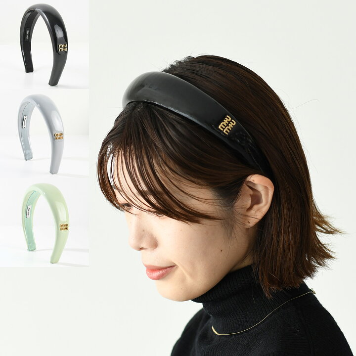 楽天市場】MIU MIU ミュウミュウ ヘアバンド ヘアアクセサリー 