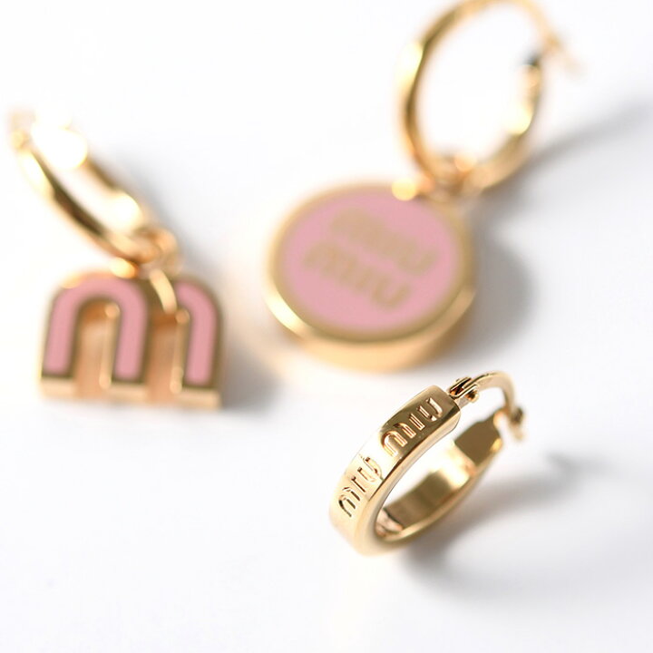 楽天市場】MIU MIU ミュウミュウ アクセサリー エナメルメタル ピアス 