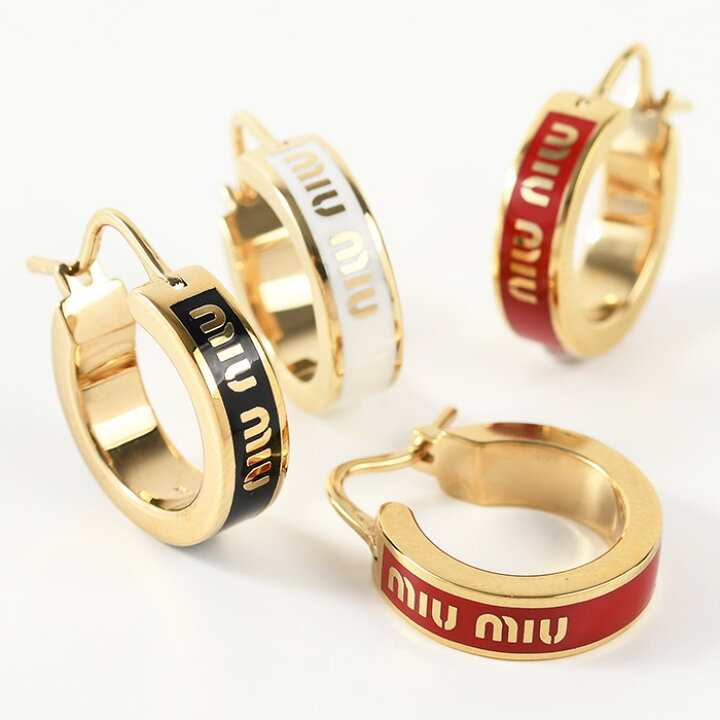 楽天市場】MIU MIU ミュウミュウ アクセサリー エナメルメタル ピアス 