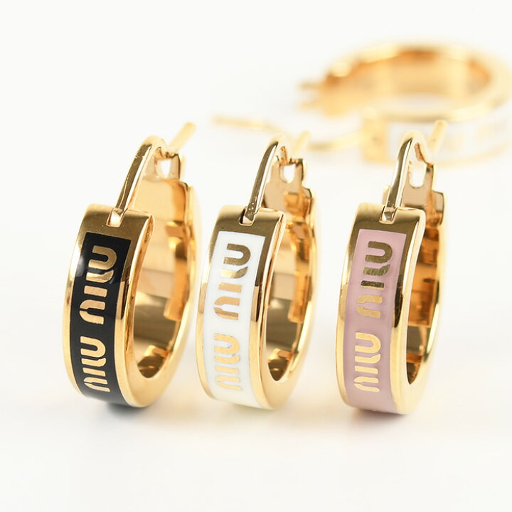 楽天市場】MIU MIU ミュウミュウ アクセサリー エナメルメタル ピアス 