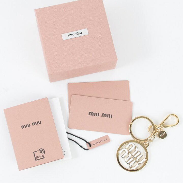楽天市場】MIU MIU ミュウミュウ キーホルダー メタル キーリング 