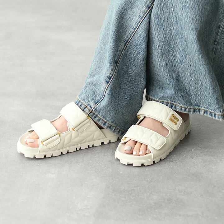 楽天市場】【10%OFF対象】MIU MIU ミュウミュウ サンダル シューズ  