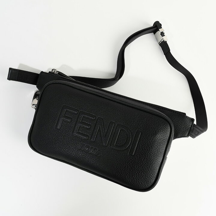 Fendi ロゴプリント ショルダーバッグ ネイビー FENDI (フェンディ 