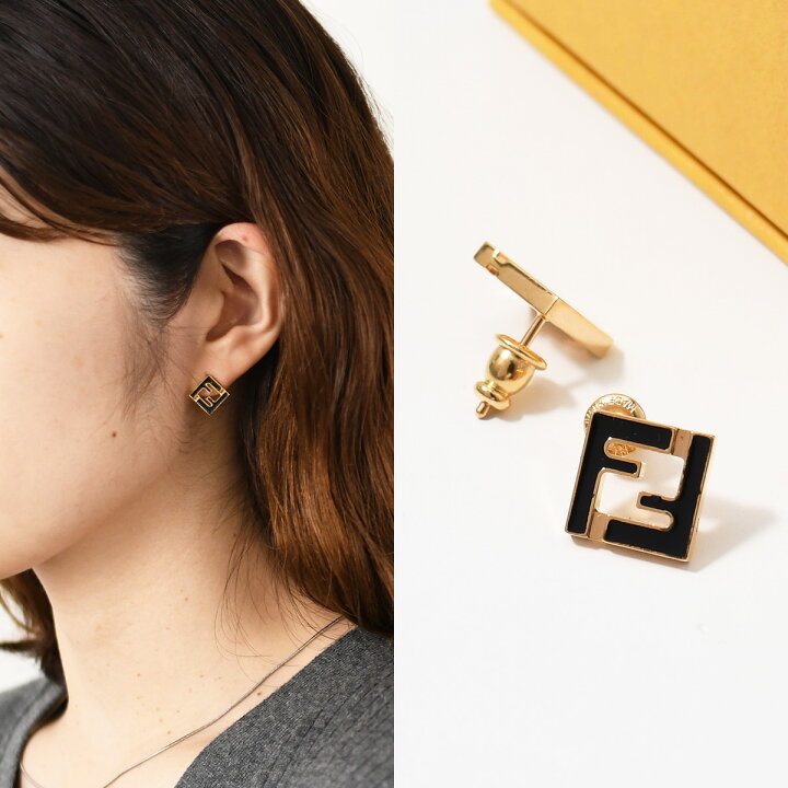 楽天市場】FENDI フェンディ アクセサリー ピアス フォーエバー 8AK320 フォーエバーフェンディピアスゴールドブラック