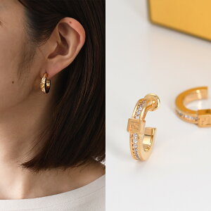 �y5/11�V���ׁz�y�c��킸���z�yFENDI �t�F���f�B �s�A�X �A�N�Z�T���[ �t�H�[�G�o�[ �t�F���f�B 8AL216 ATEP ���f�B�[�X �S�[���h �u�����Y �N���X�^�� �t�[�v�s�A�X �X�^�b�Y�s�A�X FF���S
