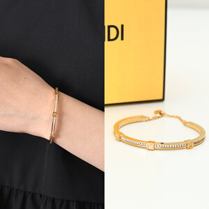 FENDI �t�F���f�B �u���X���b�g �A�N�Z�T���[ �t�H�[�G�o�[ ���^���N���X�^�� 8AL218 ATEP ���f�B�[�X �S�[���h �N���X�^�� FF���S ���S�^�O �`�F�[�� �M�t�g �������� 26SS�V���� 26SS�V����
