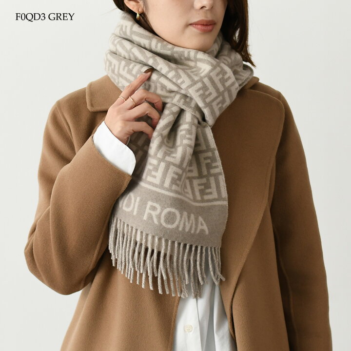 FENDI ふェンディ すとーる りあるふァー×かしみや まふらー　しョーる FENDI（ふェンディ） かしみや×ちンちら ふァー まふらー