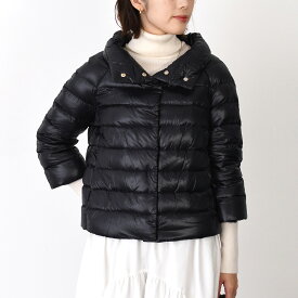HERNO ヘルノ ダウン アウター ダウンジャケット SOFIA PI0046DIC 12017 レディース ブラック 軽量 秋冬 無地 コート ジャケット 7分袖 0118cp