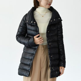 HERNO ヘルノ アウター ダウンジャケット AMELIA PI0505DIC12017 ミドル丈 ダウン コート 軽量 レディース 防寒 ボタン ライト ダウン ブラック 0118cp