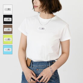 MM6 MAISON MARGIELA エムエムシックス メゾン マルジェラ トップス Tシャツ S52GC0327 S52GC0311 S52GC0326 S24312 レディース ブラウン グリーン ライトブルーロゴ 半袖 ミニロゴ モード
