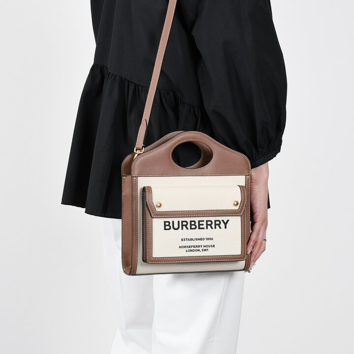 楽天市場】BURBERRY バーバリー ミニ ツートン 2WAY バッグ ショルダー 