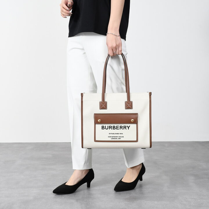 楽天市場】BURBERRY バーバリー トートバッグ フレヤトート キャンバス 