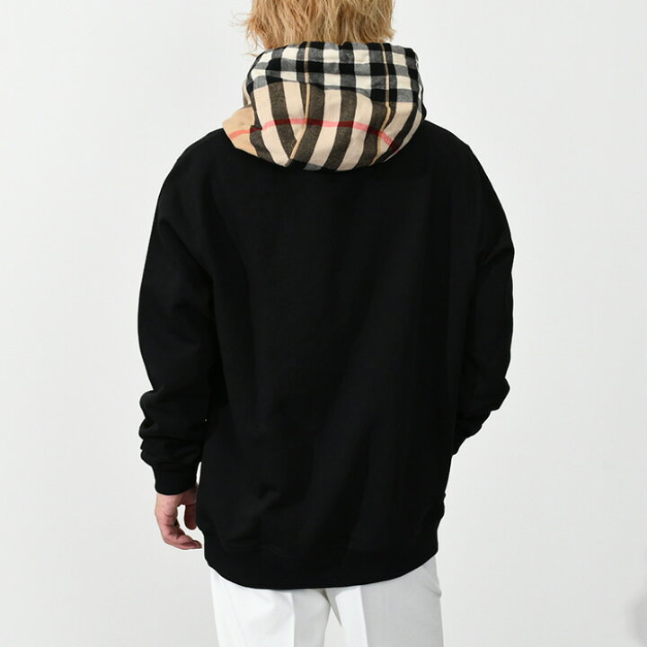 楽天市場】BURBERRY バーバリー トップス チェックコットンフーディー 