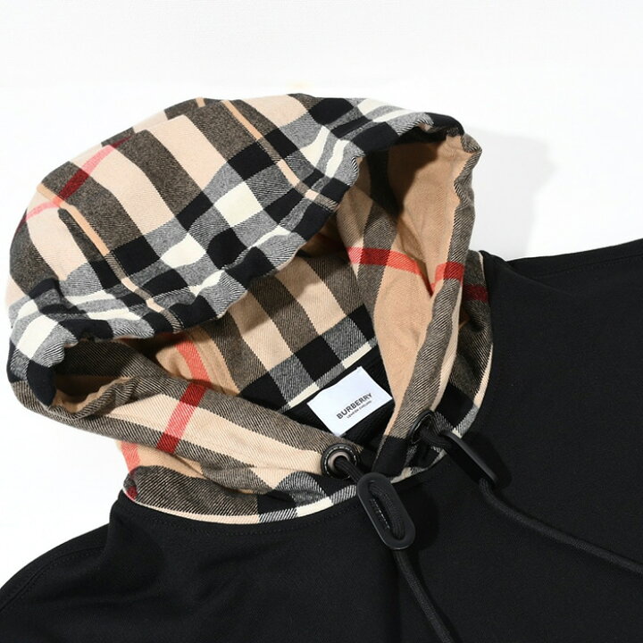 楽天市場】BURBERRY バーバリー トップス チェックコットンフーディー 