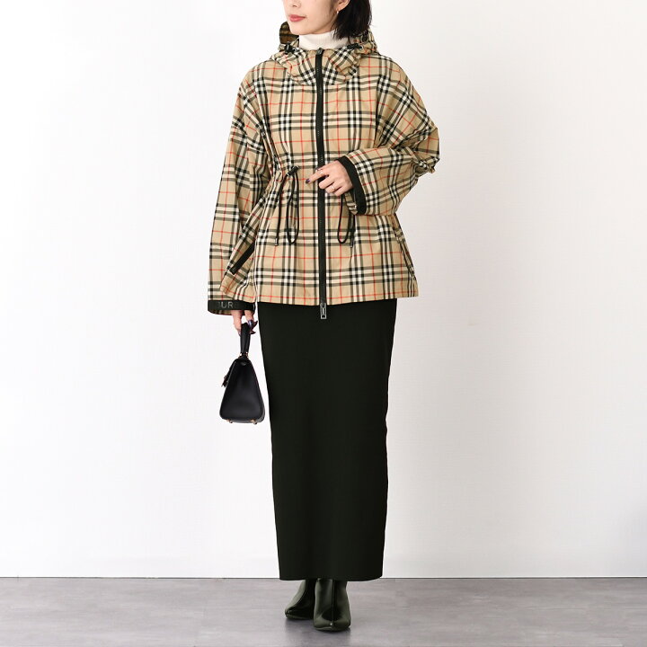 楽天市場】BURBERRY バーバリー アウター チェック ドローストリング 