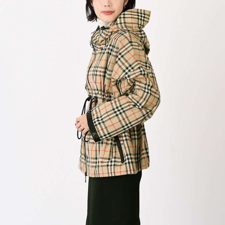 楽天市場】BURBERRY バーバリー アウター チェック ドローストリング 