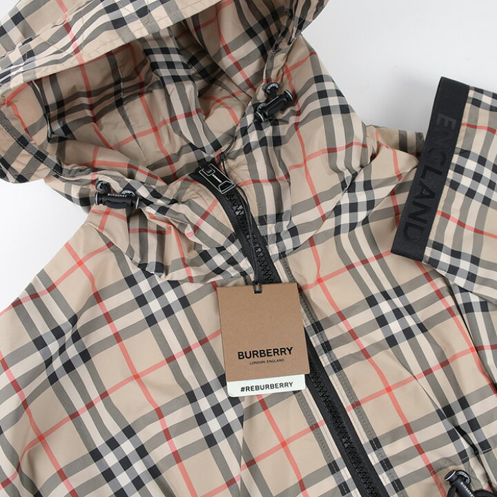 楽天市場】BURBERRY バーバリー アウター チェック ドローストリング 