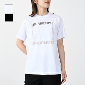 BURBERRY バーバリー Tシャツ トップス ホースフェリー コットン 8064473 8056048レディース WHITE ホワイト 白 BLACK ブラック シンプル ロゴ 春夏 半袖 人気 おすすめ