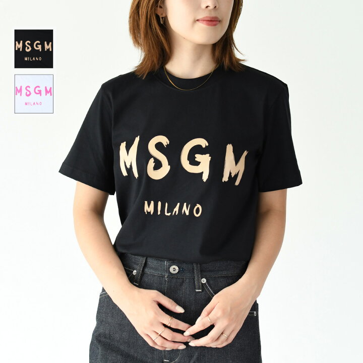 楽天市場】【最大P10倍】MSGM エムエスジーエム ロゴ Tシャツ 3041 