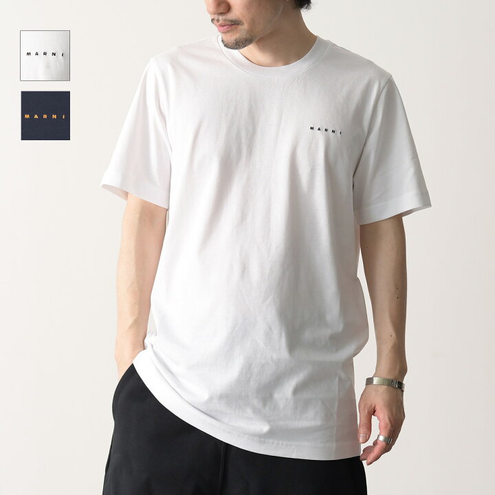 楽天市場】MARNI マル二 トップス ミニロゴ コットンTシャツ 
