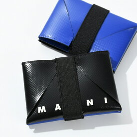 【MAX10,000円OFFクーポン配布中】MARNI マルニ カードホルダー カードケース ORIGAMI PFMI0008U0 P3572 ロゴ レディース ユニセックス おりがみ ブラック ホワイト グリーン ブルー バイカラー