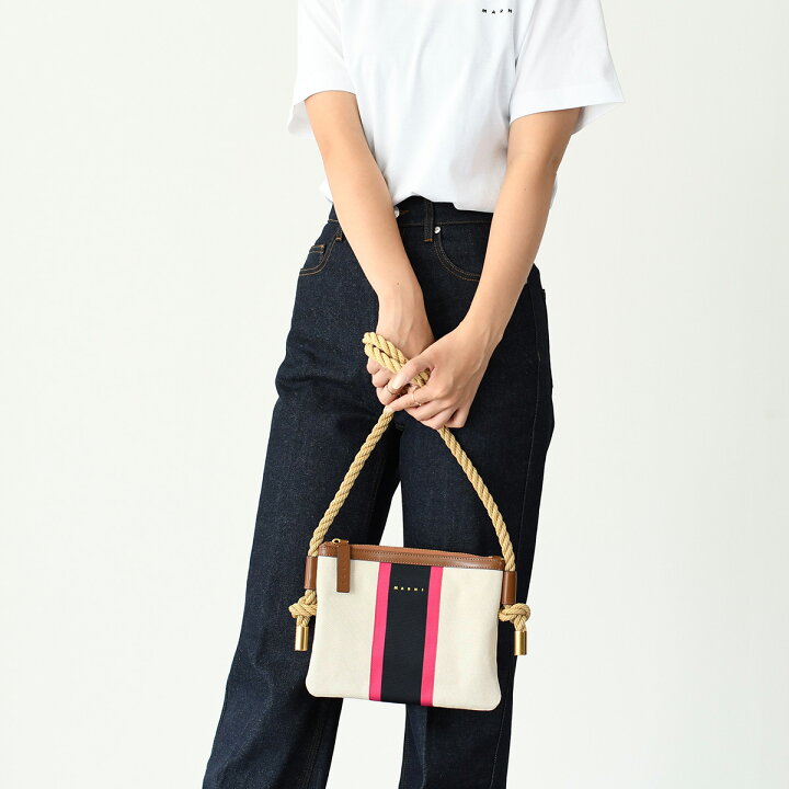 楽天市場】MARNI マルニ バッグ ストライプ キャンバスショルダー 