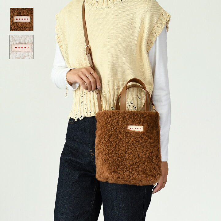 楽天市場】MARNI マルニ ショルダーバッグ シアリングバッグ ミニ 