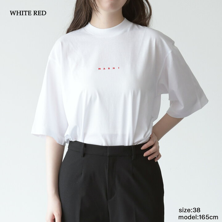 楽天市場】MARNI マルニ トップス ロゴ入り オーガニックコットン製T 