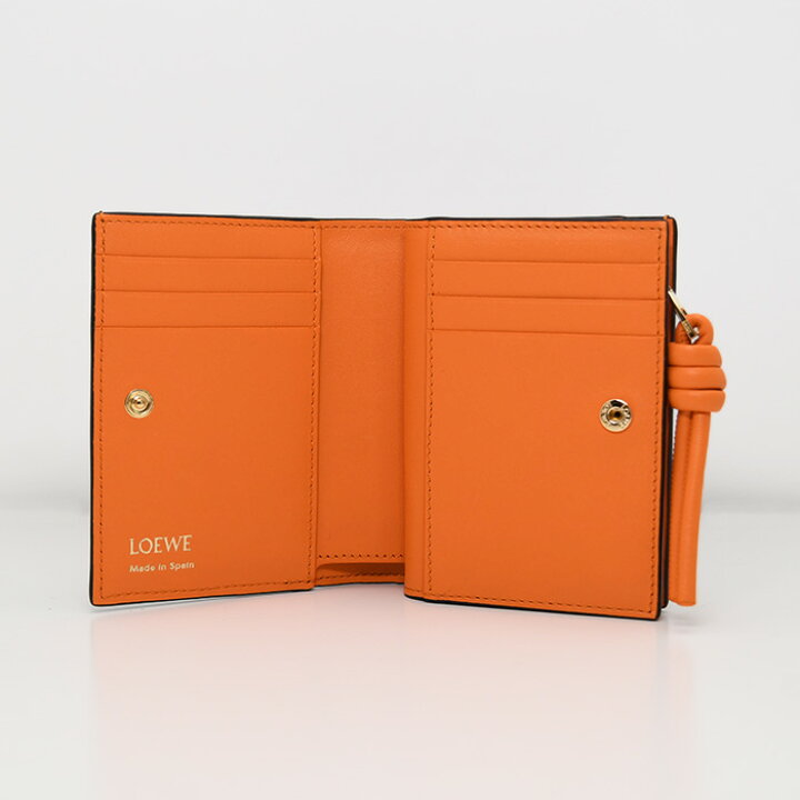 楽天市場】LOEWE ロエベ ノット コンパクト ウォレット シャイニーナパ 